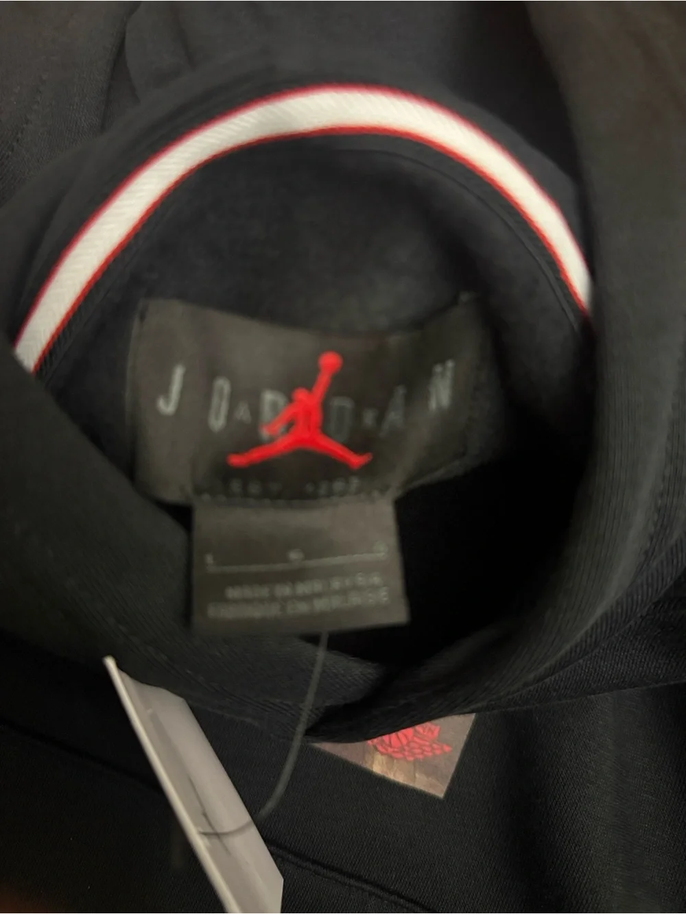 Jordan Black Pullover Hoodie with Front Graphic